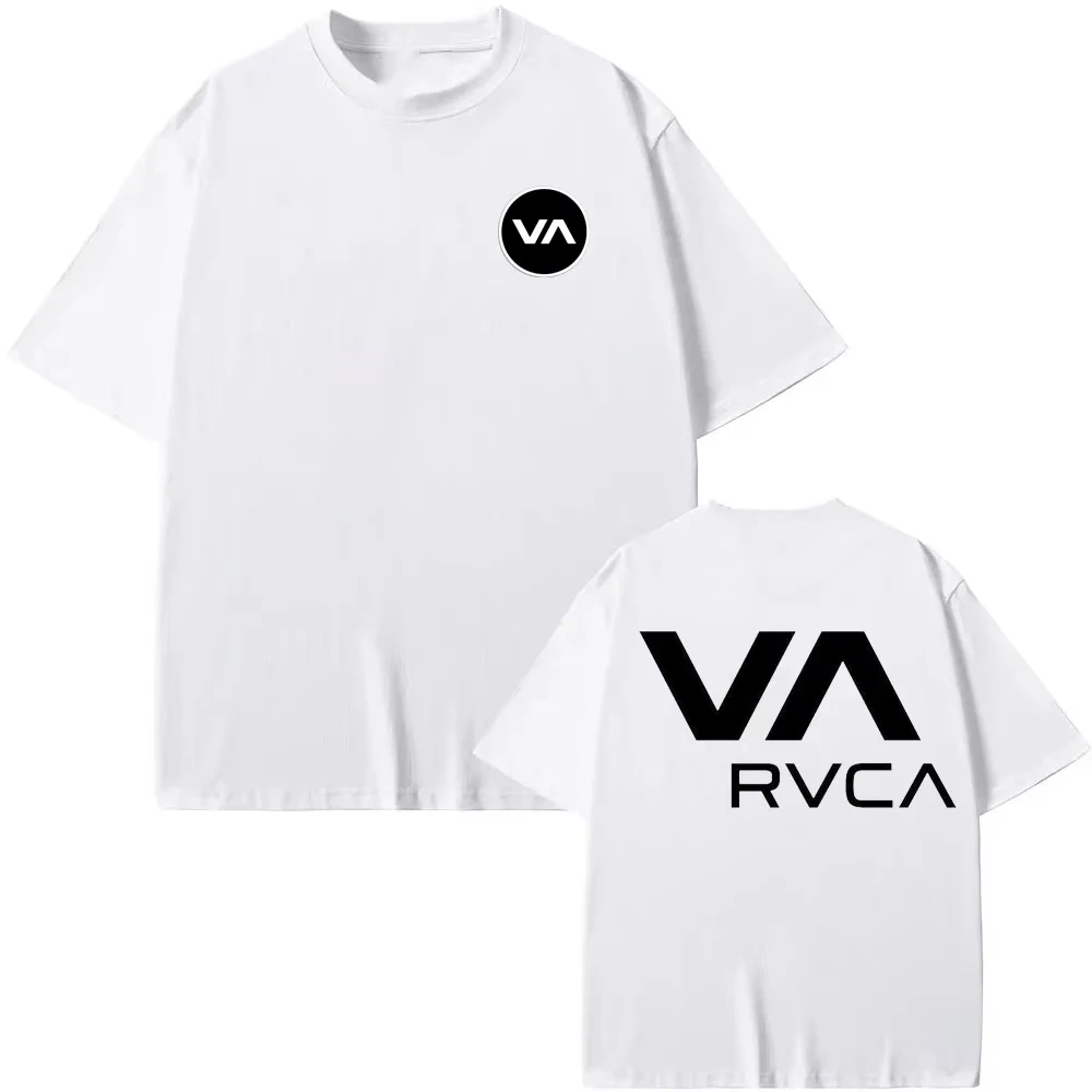 Streetwear Brand Designer - Футболка RVCA, черная, летняя, хлопковая, с